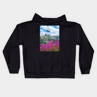 Mountain Ski Lift Kids Hoodie